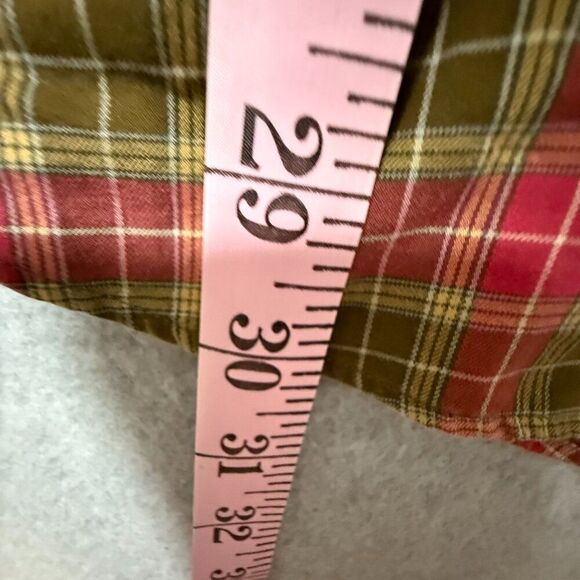 Ralph Lauren Shirt Men's Large Classic Fit Red Green Plaid Button Up Long Sleeve - Picture 4 of 5